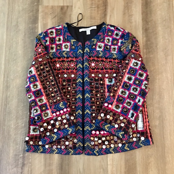 beaded jacket zara